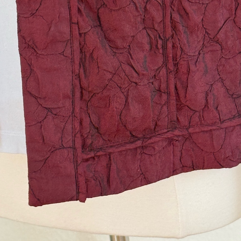 Chico's Deep Burgundy Textured Blazer Size 16 (Chico’s size 3) - Picture 12 of 16